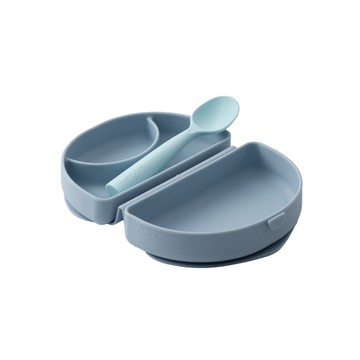 【miniware】Fold&Scoop 合掌包+湯匙輕鬆外出組-地中海藍