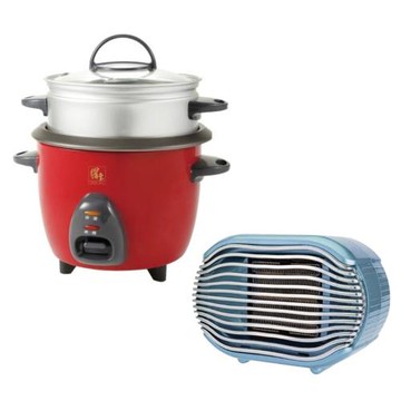 鍋寶全能電子鍋快閃回饋組+【SONGEN松井】PTC陶瓷發熱小型輕便暖氣機/電暖器