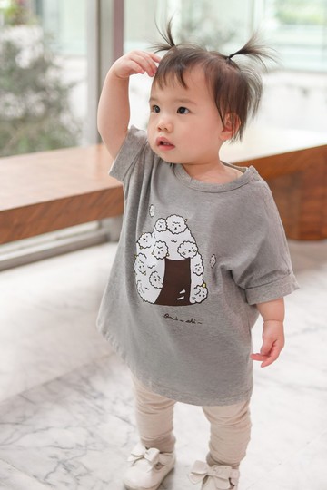 Kid-泡泡羊飯糰小孩T-shirt (灰色)