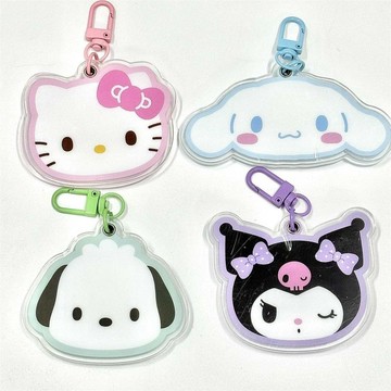 可愛鏡子吊飾 帕恰狗可愛隨身折疊鏡子掛件hellokitty隨身鏡鑰匙扣掛件