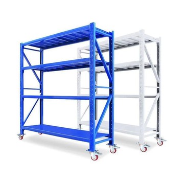 帶剎車萬向輪倉儲移動貨架帶輪置物架儲物架倉庫多層鐵架子加厚