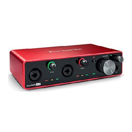 Focusrite Scarlett 4i4 3rd Gen 4x4 USB Audio Interface Bundle with Headphones and XLR Cables (3 Items)