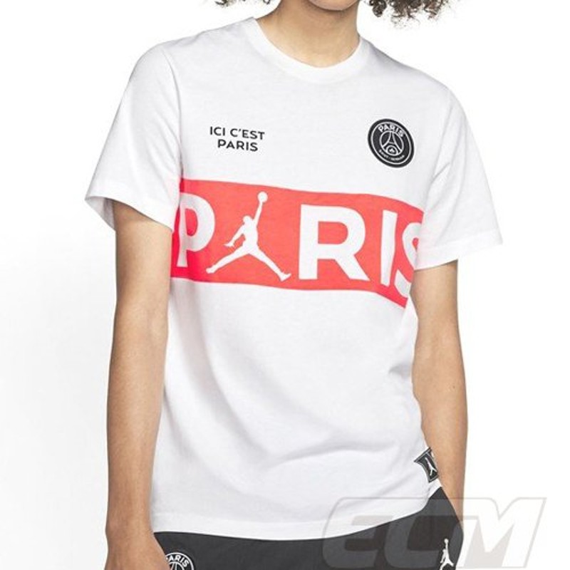 JOR21【海外買付】Paris Saint-Germain x JORDAN ワードマーク Ｔ