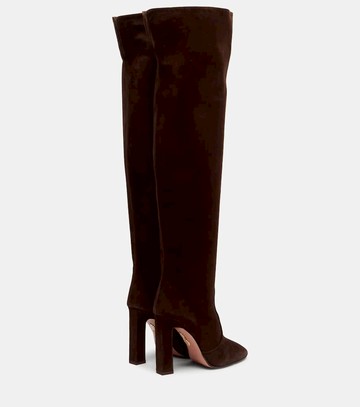 Aquazzura Joplin 105 suede knee-high boots