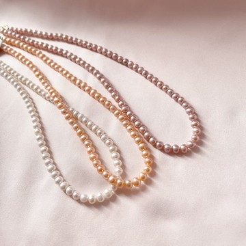 戀戀情深天然小珍珠典雅頸鍊項鍊