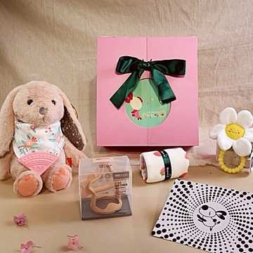 🎁客製刺繡【Qbibiya新生兒禮物】祝福系列-如花似玉-祝寶寶高尚的情操與純潔的心靈(蛇年/新生禮/新生賀禮/嬰兒禮/滿月禮/彌月禮/生日禮)