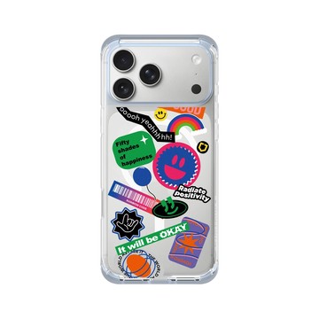 iPhone 17 Pro Max ClearX (MagSafe 兼容) 冰透藍 - Positive Vibes / 正好能量 - 就是不一樣
