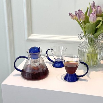 耐熱花茶玻璃壺套組