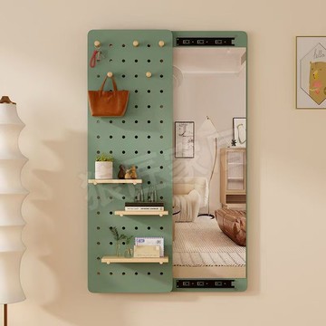 含運  移動立鏡落地式穿衣鏡 可隱形穿衣鏡臥室推拉家用全身鏡子宿舍貼墻ins網紅玄關試衣鏡