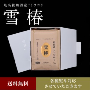 令和5年産 最高級魚沼産コシヒカリ「雪椿」5kg×1袋 化粧箱入り（白地）