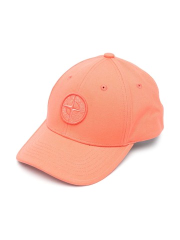 Stone Island Junior - embroidered-logo baseball cap - kids - Cotton - 1 - Pink