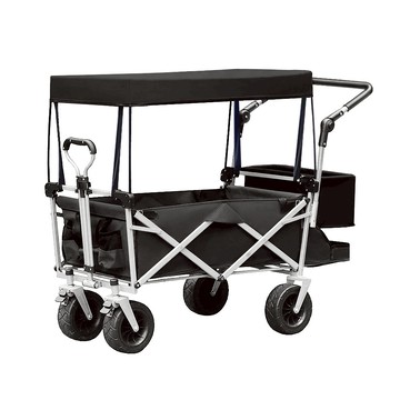 多功能露營折疊手拉推車GU5-黑