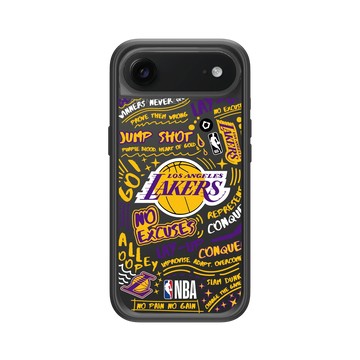 iPhone Air Mod NX -邊框背蓋組合 (相機按鈕) 黑 - NBA - 塗鴉系列-洛杉磯湖人 L.A. Lakers - Graffiti