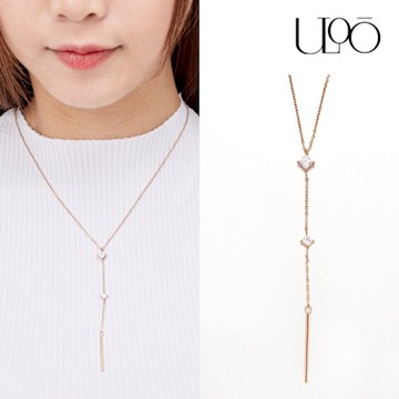 ULOO Glimmer 氣質佳人流線項鍊-玫瑰金 UN4003330