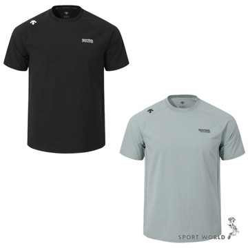 Descente 迪桑特 短袖上衣 男裝 防曬 涼感 黑/灰【運動世界】SR221IWH49-BLK0/SR221IWH49-GRY0