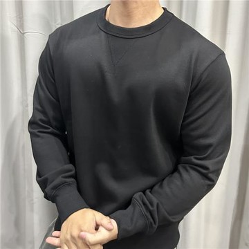秋冬純棉運動健身衛衣男重磅純色修身休閑訓練健身內搭打底長袖