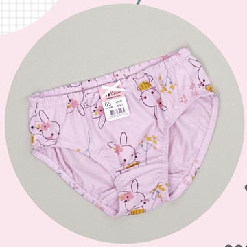 韓國 Mellisse - 純棉三角褲(女寶)-粉花小兔
