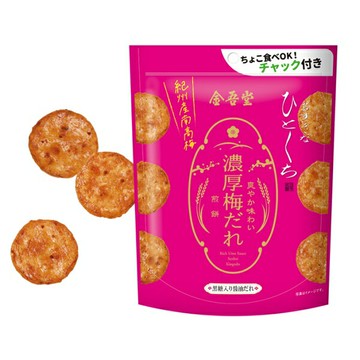 【江戶物語】(特價) Kingodo 金吾堂製菓 紀州產南高梅風味煎餅 82g 薄餅 濃厚梅 黑糖醬油 日式煎餅 日本原裝進口