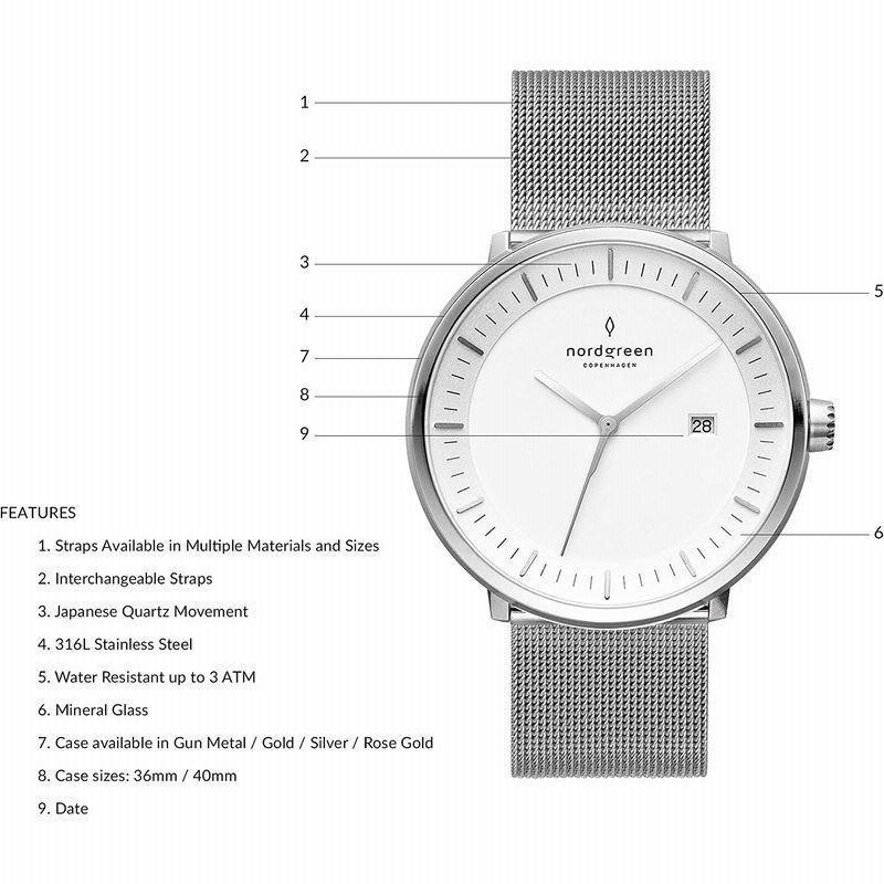 Nordgreen ノードグリーンPhilosopher ミニマルファッション時計