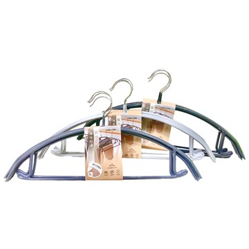 enjoylife 弧型無痕防滑衣架3件組 39.5 x 22.5cm  KS-09019-3  1組  黑色 + 藍色 + 白色