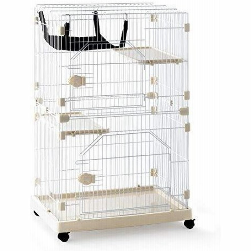 タンスのゲン 猫ケージ 2段 幅69 奥行48 高さ106cm コンパクト ハンモック キャスター付き 猫用ケージ キャットケージ 猫 通販 Lineポイント最大0 5 Get Lineショッピング