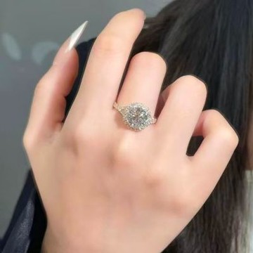 鉅曜  18K 3克拉 IGI 3克拉星環流光鑽石戒指 D色 VS1 培育鑽石 鑽石  戒指