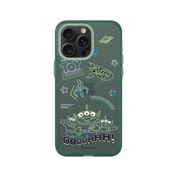iPhone 15 Pro Max Clear 憂墨綠 - 迪士尼-玩具總動員 Toy Story - Oooohhh 霓虹世界