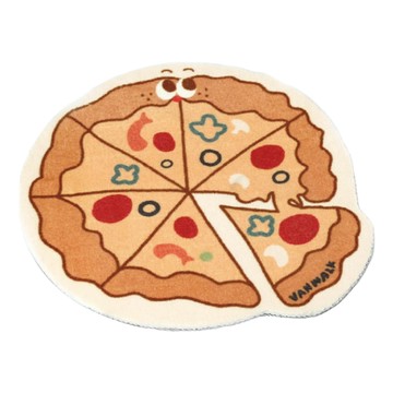 Vanwalk 出走 美式復古食物毛絨地墊 K233  500g  披薩