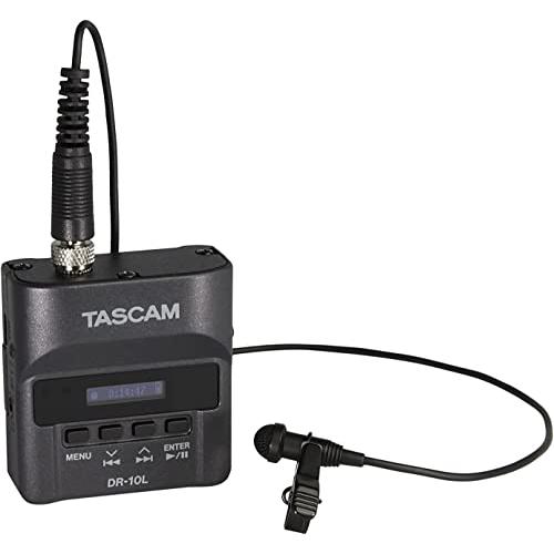 TASCAM(タスカム) DR-10L ピンマイクレコーダー 黒 音声収録 インターネット配信 ポッドキャスト 動画撮影 Vlog