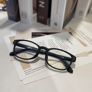 Sightus 抗藍光老花眼鏡/ 亞洲版型經典/ 威靈頓框/ 霧黑