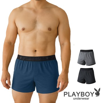 【PLAYBOY】薄荷消臭機能寬鬆平口內褲 四角內褲