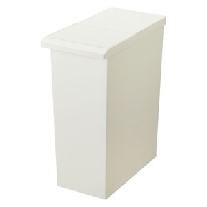 【日本Risu】TOSTE簡約設計風格按壓雙開型分類垃圾桶30L-白色