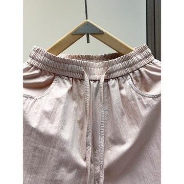 夏季粉色彎刀褲男美式高街寬松大碼闊腿休閑褲痞帥潮牌直筒工裝褲