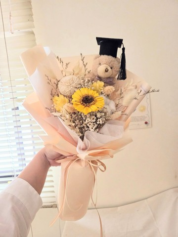 畢業花束 永生非洲菊小型花束