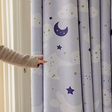 特力屋 防蹣抗菌印花遮光窗簾 星河夢境 200X165