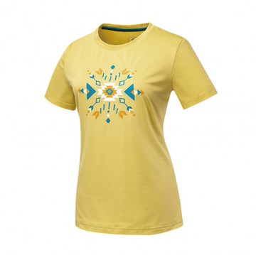 【【蘋果戶外】】山林 51P30 55 月黃 女 木醣醇涼感上衣 排汗透氣短袖上衣 透氣超彈性涼爽吸濕快乾 春夏 Mountneer