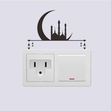 【MR.ZAKKA】創意萬用裝飾貼紙-童趣主題 月牙城堡剪影 居家布置 DIY可移式壁貼 無痕壁貼 牆貼