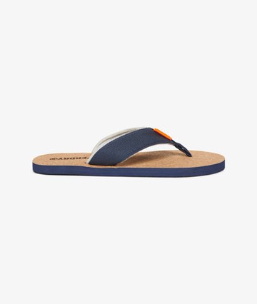 Superdry Men's Cork Graphic Flip Flops Navy Size: 10-11