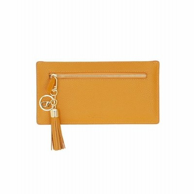 【バックヤードファミリー】 LIZ DAYS タッセル付き薄型長財布 レディース マスタード 長財布 BACKYARD FAMILY