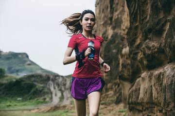 【SUPERACE】SR-PACE二合一慢跑短褲 / 女款 /紫