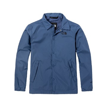 【The North Face 男 防風防水外套《靛藍》】4U8W/抗風透氣襯衫/防潑水襯衫領防風教練外套/夾克