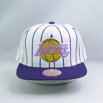 mitchell & ness NBA Retro Pinstripe 球帽 運動帽 MN24BHA09LAL 湖人隊