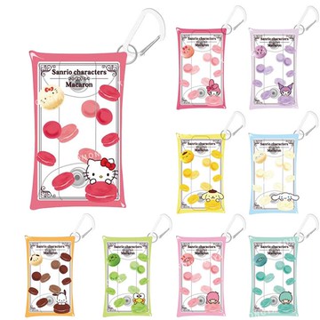 小禮堂 Sanrio 三麗鷗 PVC扣式防水零錢包附扣環 (馬卡龍款) Kitty 美樂蒂 酷洛米