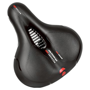 MASHATOO 加厚款避震腳踏車坐墊  1個  黑色 + 紅色