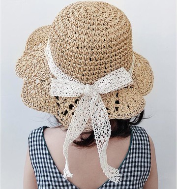 儿童帽子 兒童草帽女童沙灘帽遮陽帽春夏季寶寶海邊防曬帽嬰兒帽子三亞太陽 全館免運