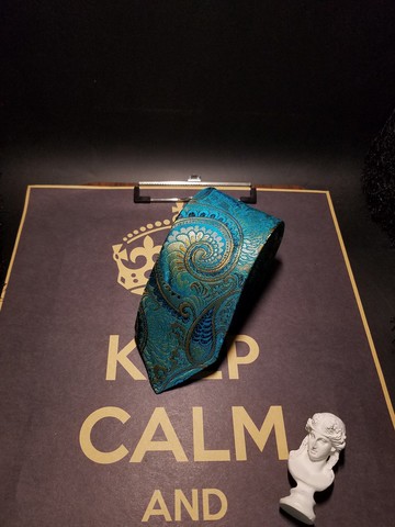 綠色佩利斯領帶紳士風花卉領帶