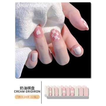 爆款綜合】顯白免烤環保美甲油膜貼紙凝膠指甲貼紙全貼持久軟款