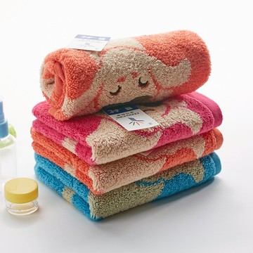 金號純棉紗兒童毛巾 卡通可愛柔軟吸水童巾 新生嬰幼兒擦臉小面巾