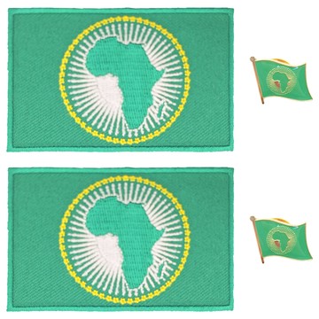 A-ONE 匯旺 奈及利亞國旗別針 DIY國旗刺繡徽章 8x5 cm 台灣製  彩色  2組