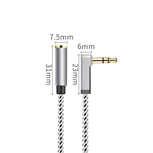 ステレオオーディオ延長ケーブル 標準3.5mm オス-メス